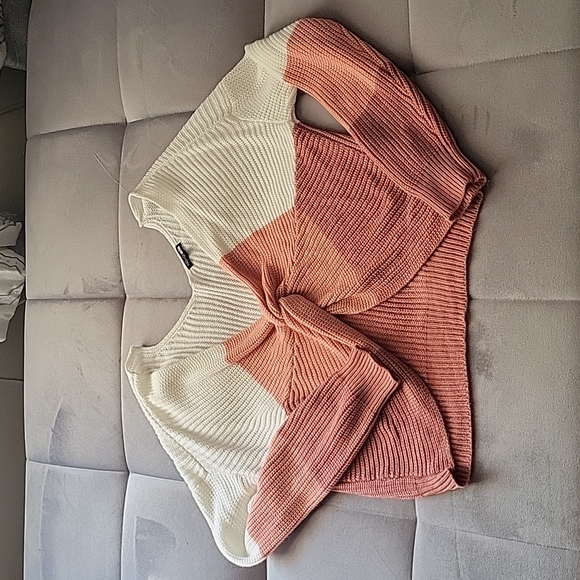 Fashion Nova Just A Little Twisted Sweater - Blush - Picture 5 of 8